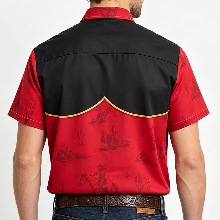Chemise imprimée western originale et décalée pour homme, avec un chat extraterrestre. - image 3