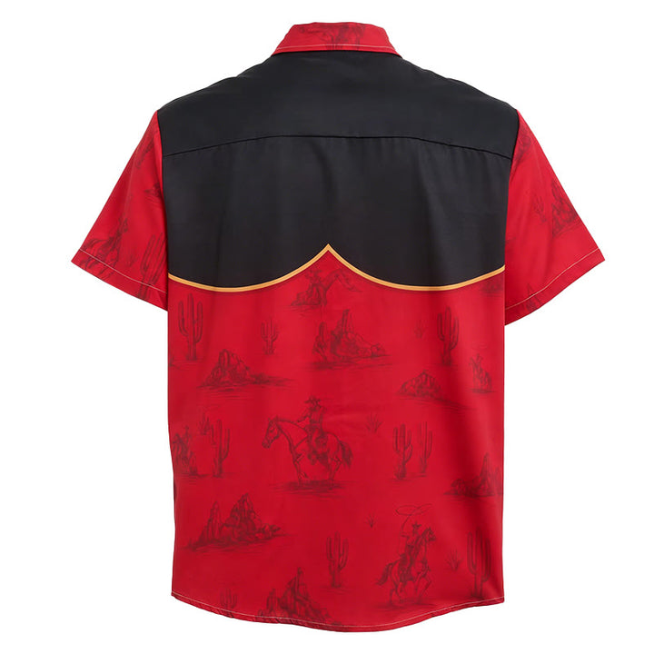 Chemise imprimée western originale et décalée pour homme, avec un chat extraterrestre. - image 5