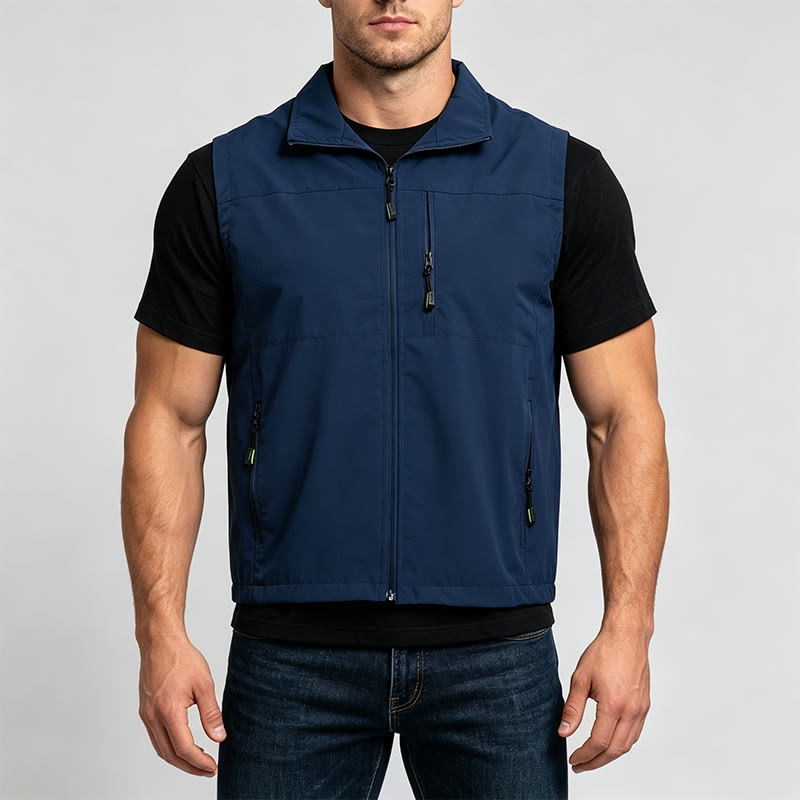 Gilet minimaliste multipoches léger pour homme - image 1