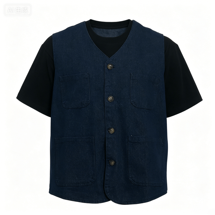 Gilet de travail léger à boutons pour homme, idéal pour l'extérieur - image 7