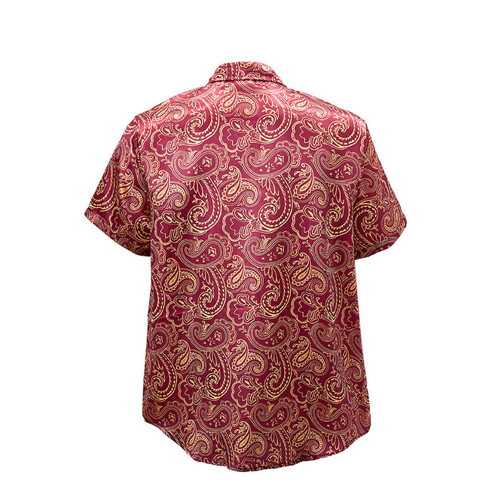 Chemise habillée pour homme, brillante et luxueuse, à motif cachemire vintage - image 11
