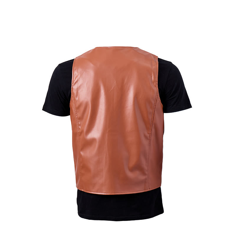 Gilet de costume en cuir pour homme, style western intemporel - image 11
