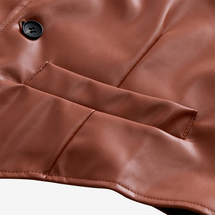 Gilet de costume en cuir pour homme, style western intemporel - image 8