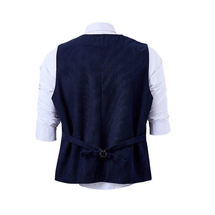 Gilet de costume élégant pour homme, brodé de motifs floraux et de vigne - image 12