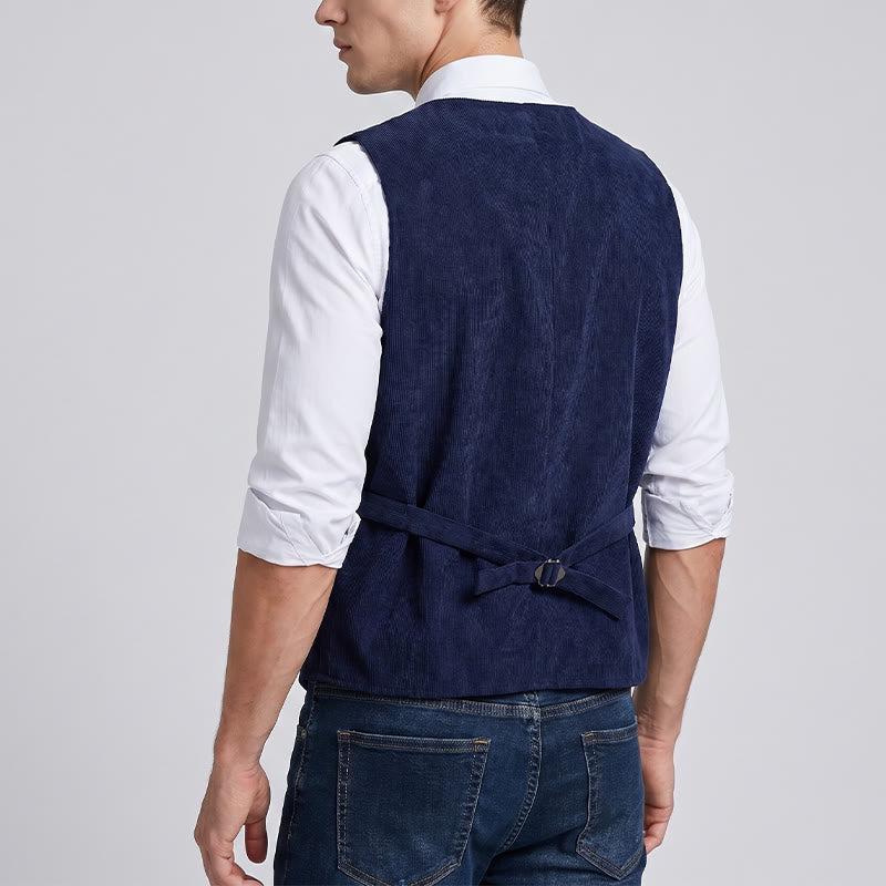 Gilet de costume élégant pour homme, brodé de motifs floraux et de vigne - image 3
