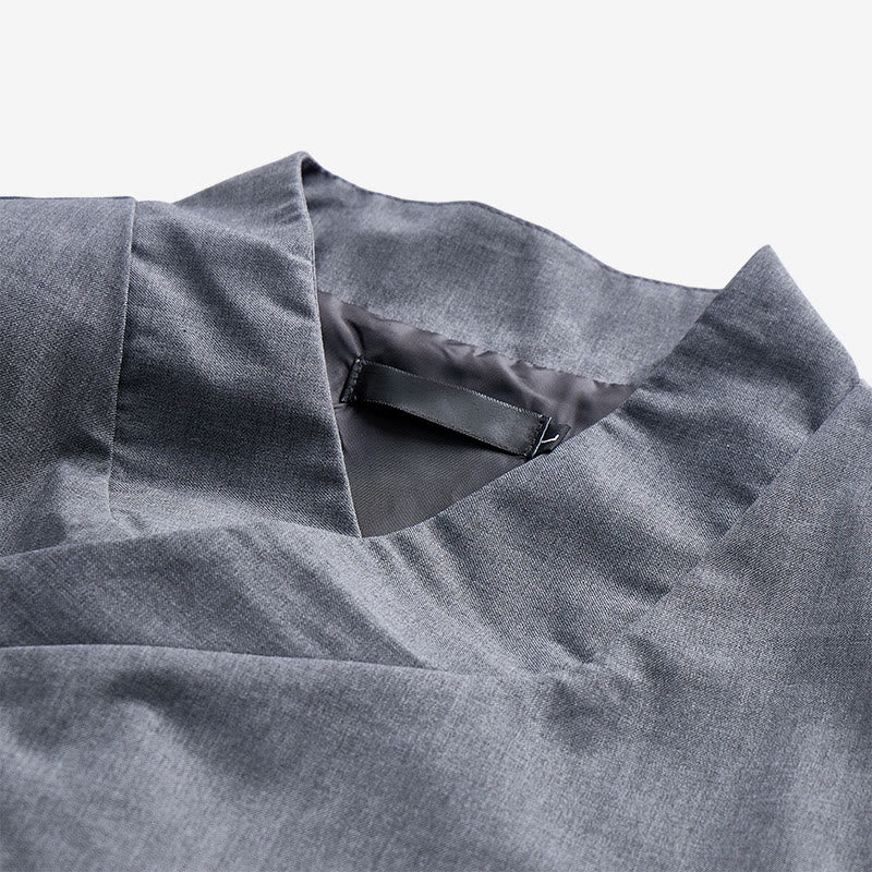Gilet de costume formel pour homme, coupe moderne et asymétrique, à revers. - image 6