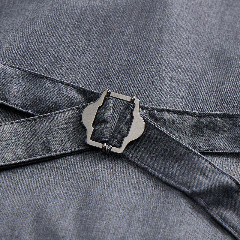 Gilet de costume formel pour homme, coupe moderne et asymétrique, à revers. - image 8