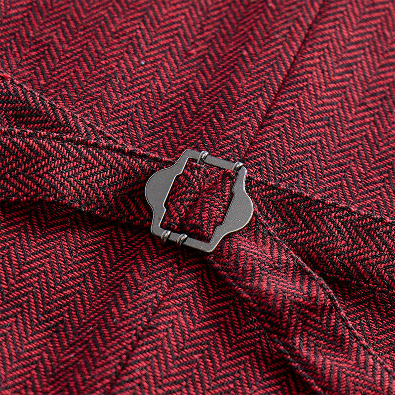 Gilet de costume pour homme à chevrons, style superposé raffiné - image 6