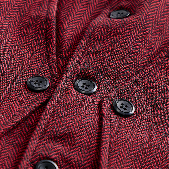 Gilet de costume pour homme à chevrons, style superposé raffiné - image 7