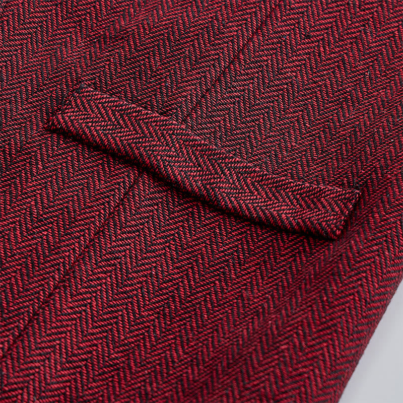 Gilet de costume pour homme à chevrons, style superposé raffiné - image 8