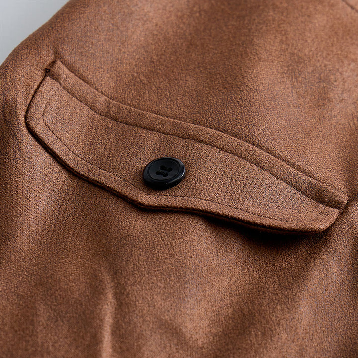 Gilet de costume western pour homme en faux daim à simple boutonnage - image 7