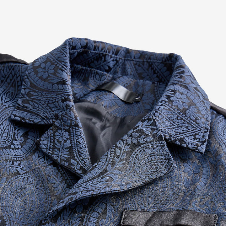 Gilet de costume pour homme, style victorien, en jacquard à motif cachemire et revers cranté - image 13