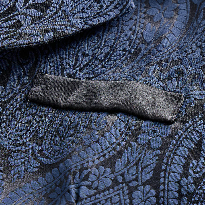 Gilet de costume pour homme, style victorien, en jacquard à motif cachemire et revers cranté - image 15