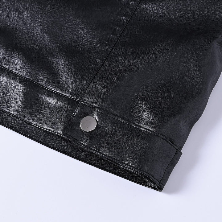 Gilet sans manches en similicuir clouté style punk rock biker - image 6