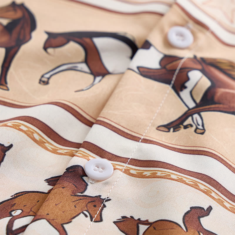 Chemise western pour homme à rayures avec imprimé équestre cheval et étoile - image 5