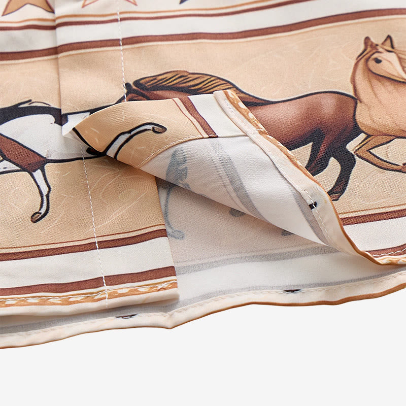 Chemise western pour homme à rayures avec imprimé équestre cheval et étoile - image 6