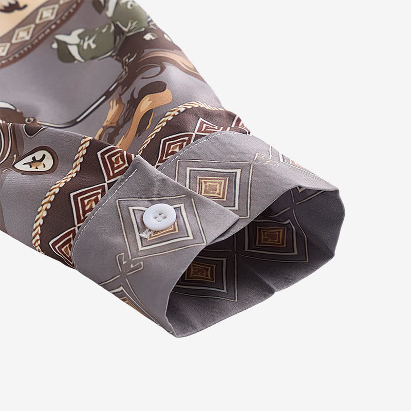 Chemise homme style western désert à motifs tribaux - image 8