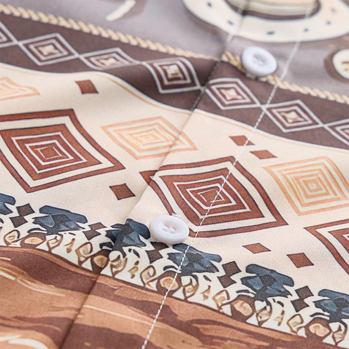 Chemise homme style western désert à motifs tribaux - image 6
