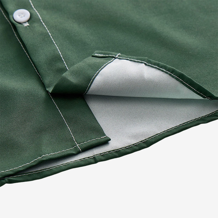 Chemise homme beige et verte à imprimé cactus et cavalier du désert - image 7