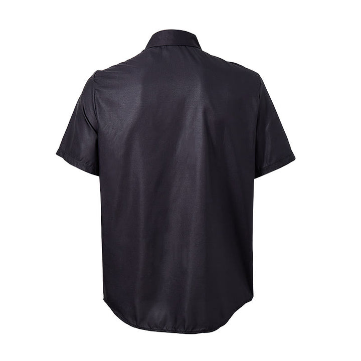 Chemise d'été noire pour homme à motif géométrique aztèque - image 9