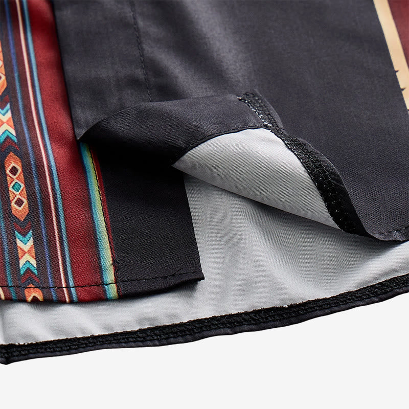 Chemise d'été noire pour homme à motif géométrique aztèque - image 6