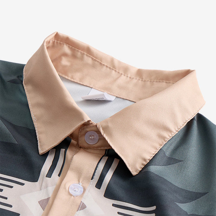 Chemise homme à imprimé géométrique aztèque bicolore du sud-ouest - image 4