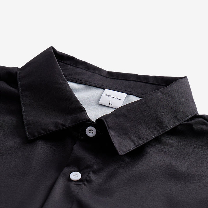Chemise bicolore noire et beige à motif d'étoile aztèque de style western pour homme - image 4