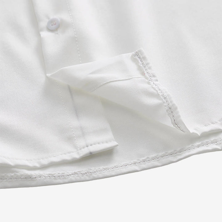 Chemise homme bleue et blanche à imprimé géométrique tribal aztèque - image 6