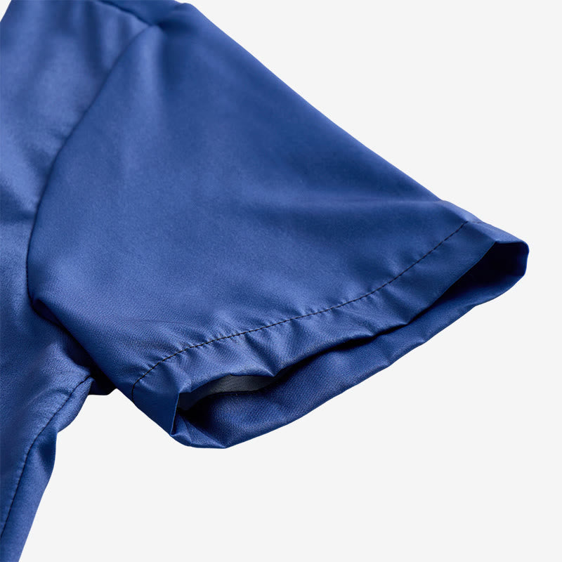 Chemise homme bleue et beige à imprimé aztèque vertical d'inspiration ethnique - image 8