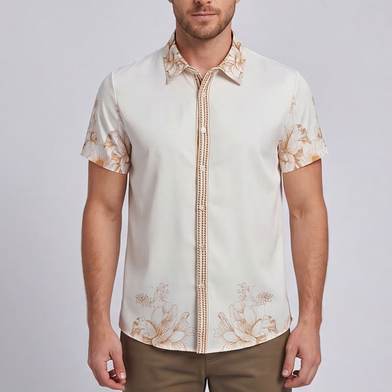 Chemise à imprimé floral baroque pour gentleman moderne - image 1