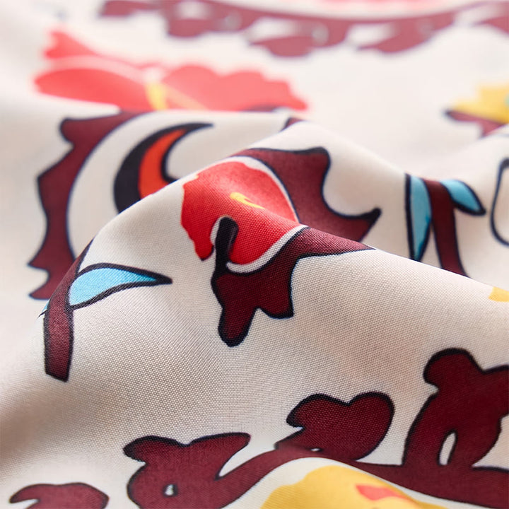 Chemise rétro bohème à motif mandala rouge et jaune - image 6
