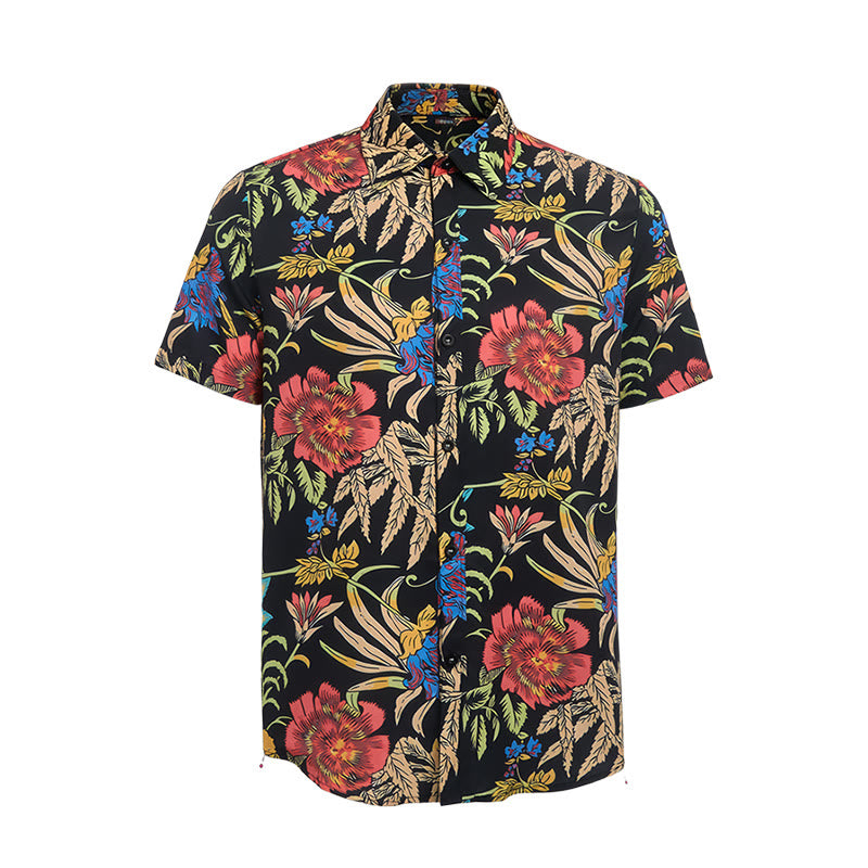 Chemise noire à imprimé botanique exotique rétro tropical - image 8