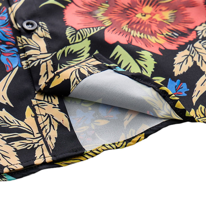 Chemise noire à imprimé botanique exotique rétro tropical - image 6