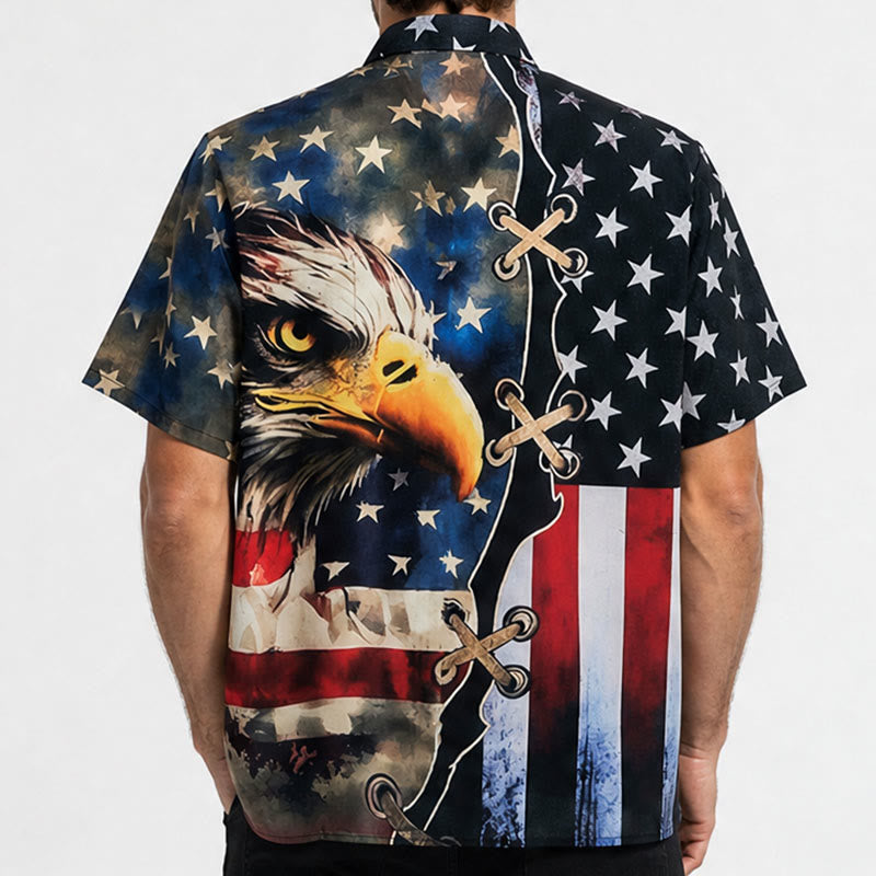 Chemise drapeau américain patriotique à motif aigle divisé - image 2