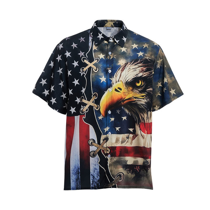 Chemise drapeau américain patriotique à motif aigle divisé - image 8