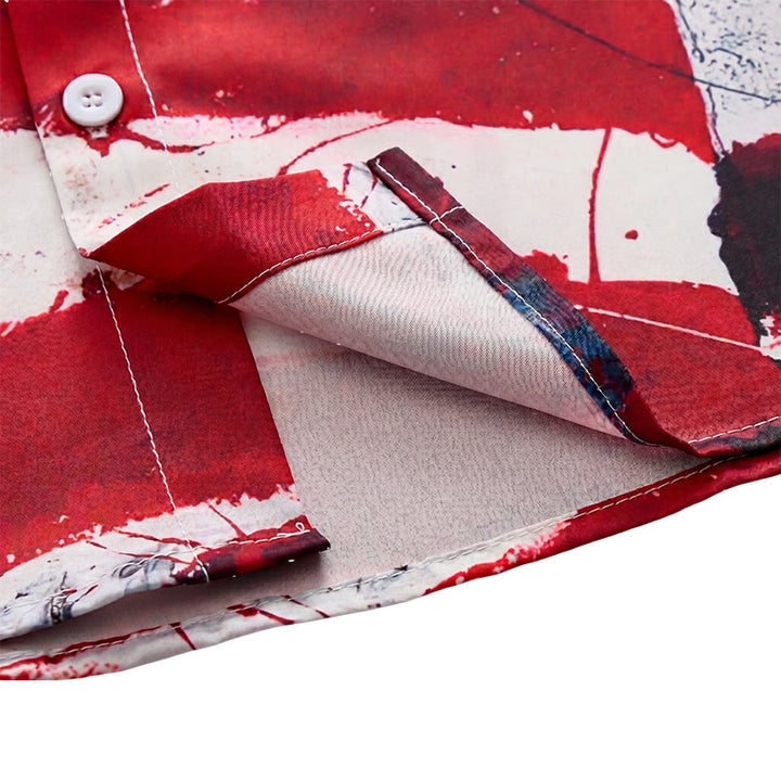 Chemise moderne imprimée avec le drapeau américain patriotique et des coups de pinceau artistiques - image 7