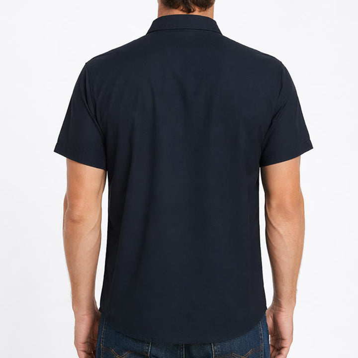Chemise patriotique noire à demi-drapeau avec effet pinceau audacieux - image 2