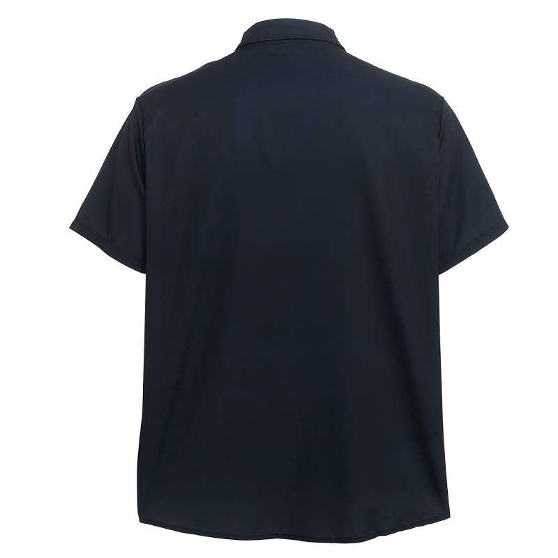 Chemise patriotique noire à demi-drapeau avec effet pinceau audacieux - image 10
