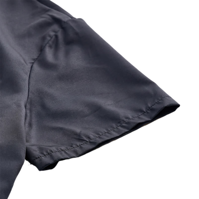 Chemise patriotique noire à demi-drapeau avec effet pinceau audacieux - image 8