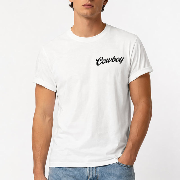 T-shirt d'été décontracté à imprimé cavalier rétro - image 1