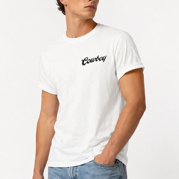 T-shirt d'été décontracté à imprimé cavalier rétro - image 3