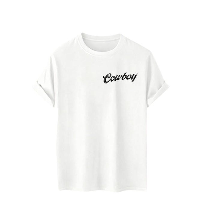 T-shirt d'été décontracté à imprimé cavalier rétro - image 5