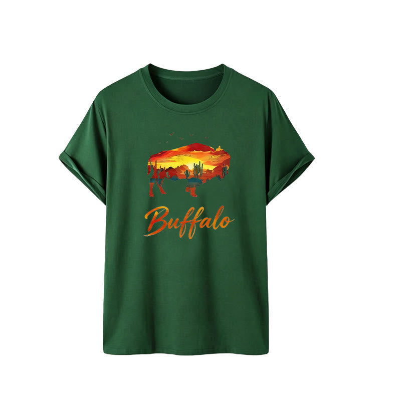 T-shirt western Wild & Free Sunset Buffalo Silhouette - image 5