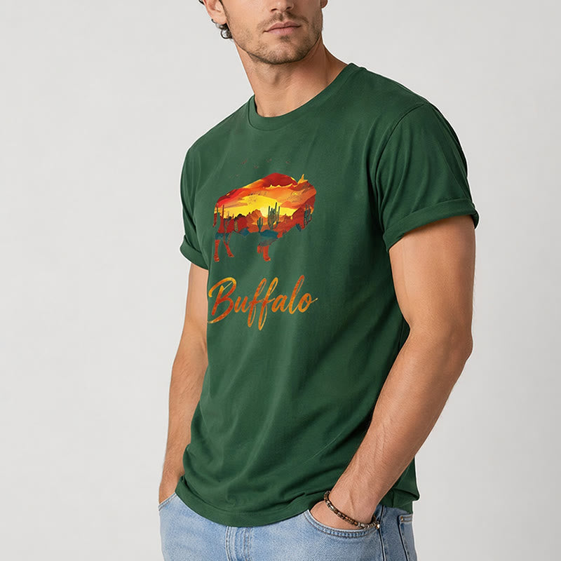 T-shirt western Wild & Free Sunset Buffalo Silhouette - image 4