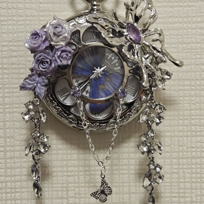 Montre de poche artisanale Lavande Butterfly Secret Garden - Style n° 2 - image 4