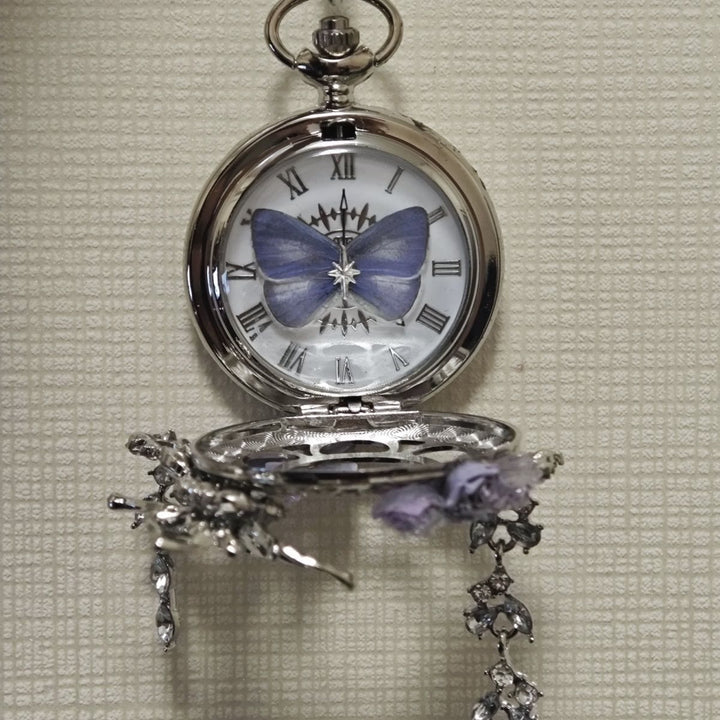Montre de poche artisanale Lavande Butterfly Secret Garden - image 1