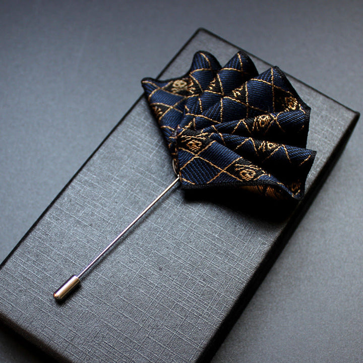 Insert pour épingle de revers et pochette 2 en 1 pour homme - Style n° 6 - image 8