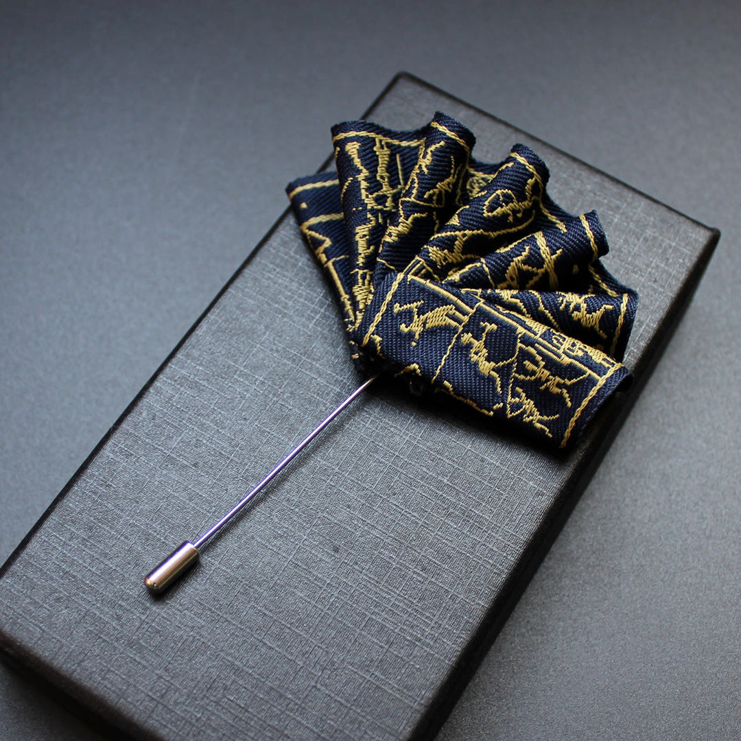 Insert pour épingle de revers et pochette 2 en 1 pour homme - Style n° 10 - image 12