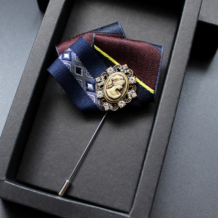 Broche camée victorienne pour homme 2 en 1 avec insert pour pochette - Style n° 11 - image 12