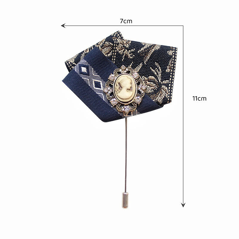Broche camée victorienne pour homme 2 en 1 avec insert pour pochette - image 2
